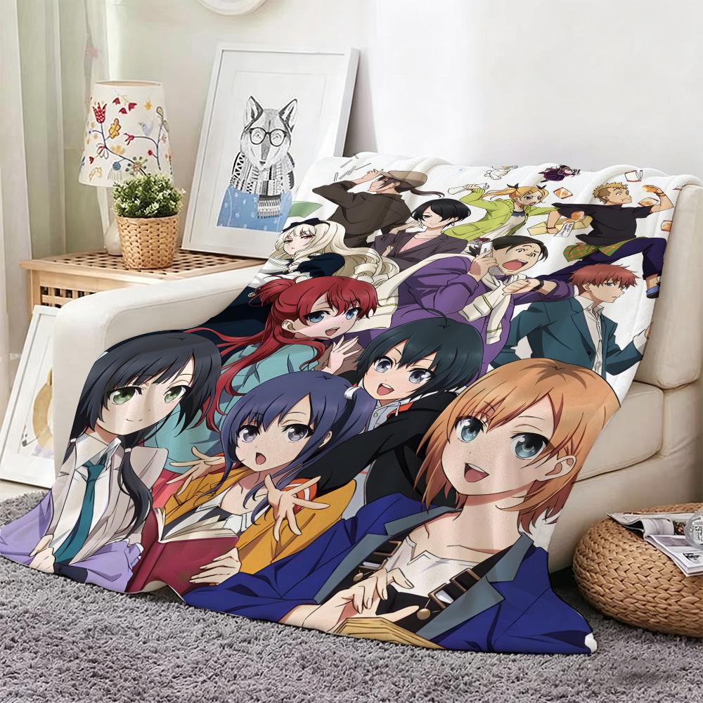 Anime S-SHIROBAKOS Throw Soft Warm Throw Blanket for Bedroom Living Room Bed Travel Camping Picnic Gift