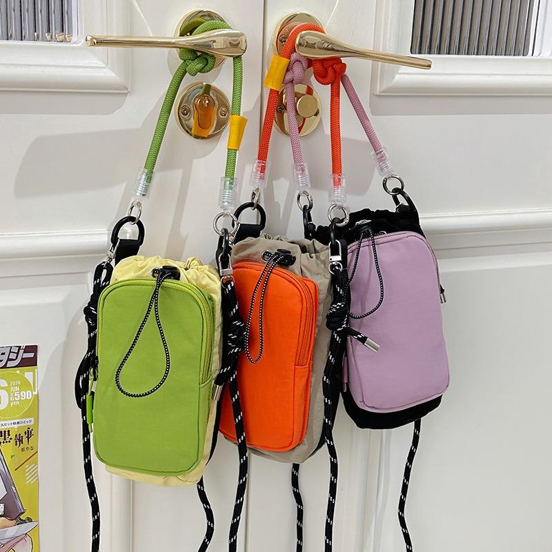 Spring New Orange Fashion Versatile Portable Mobile Phone Bag Small Bag Outdoor Riding Shoulder Messenger Bag Street