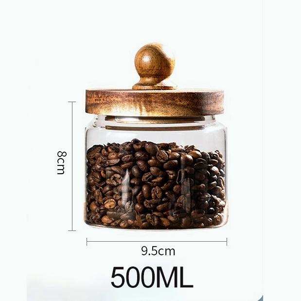 KEMORELA Coffee Bean Containers Airtight Food Containers Hermetic Pots for Food Container for Cereals Glass Jar With Lid Storage