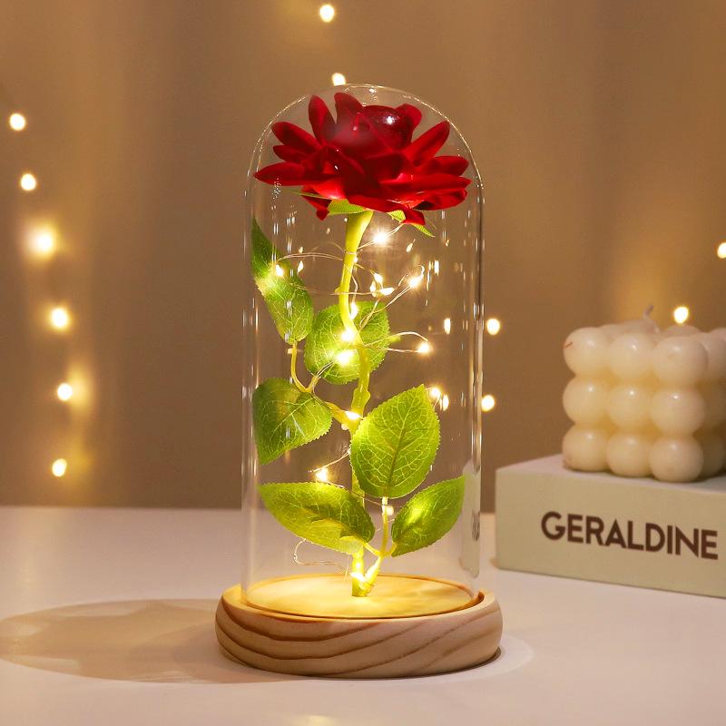 Preserved Rose Glass Dome Gift for Valentine's and Women's Day