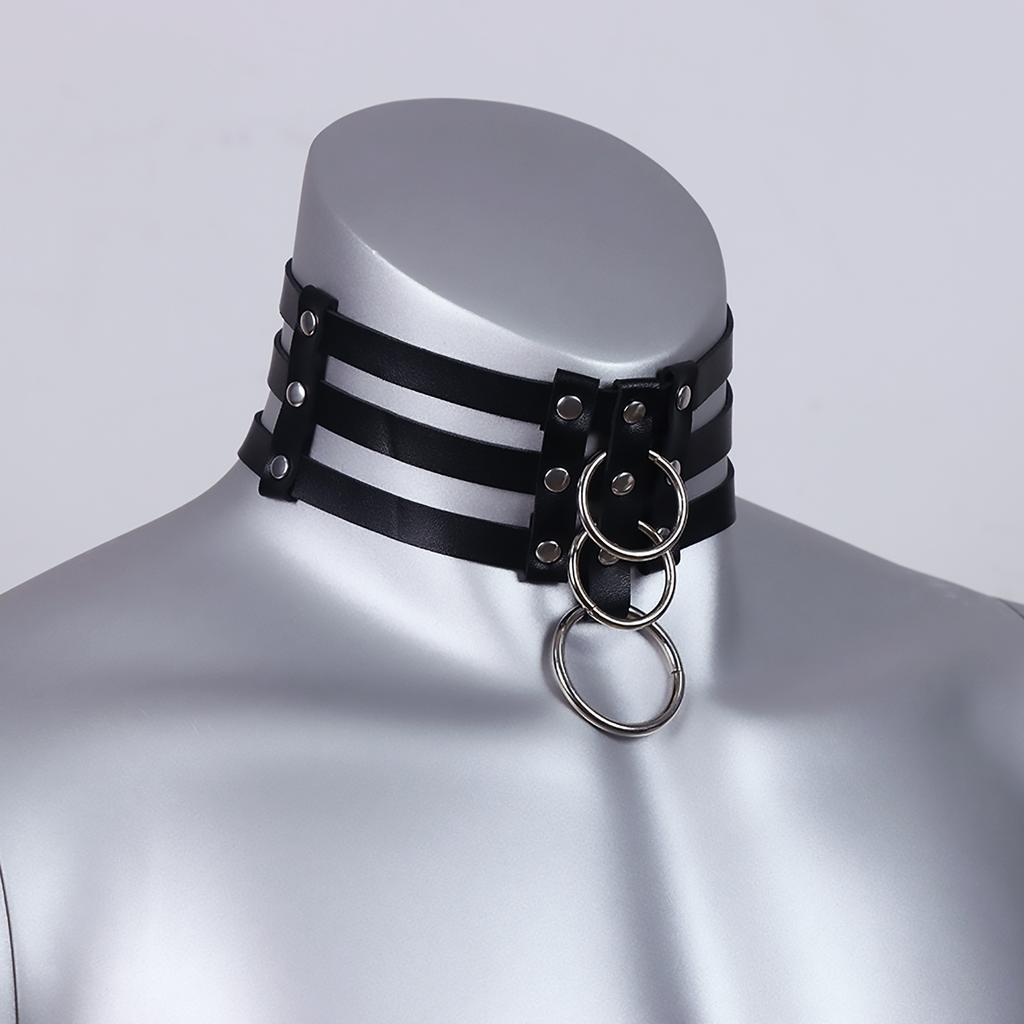 Gurtzeug Punk Gürtel Herren Leder Gurtzeug Halsband Punk Stil Halskette Choker Harajuku Gothic Kleidung Exotische Gürtel Accessoires