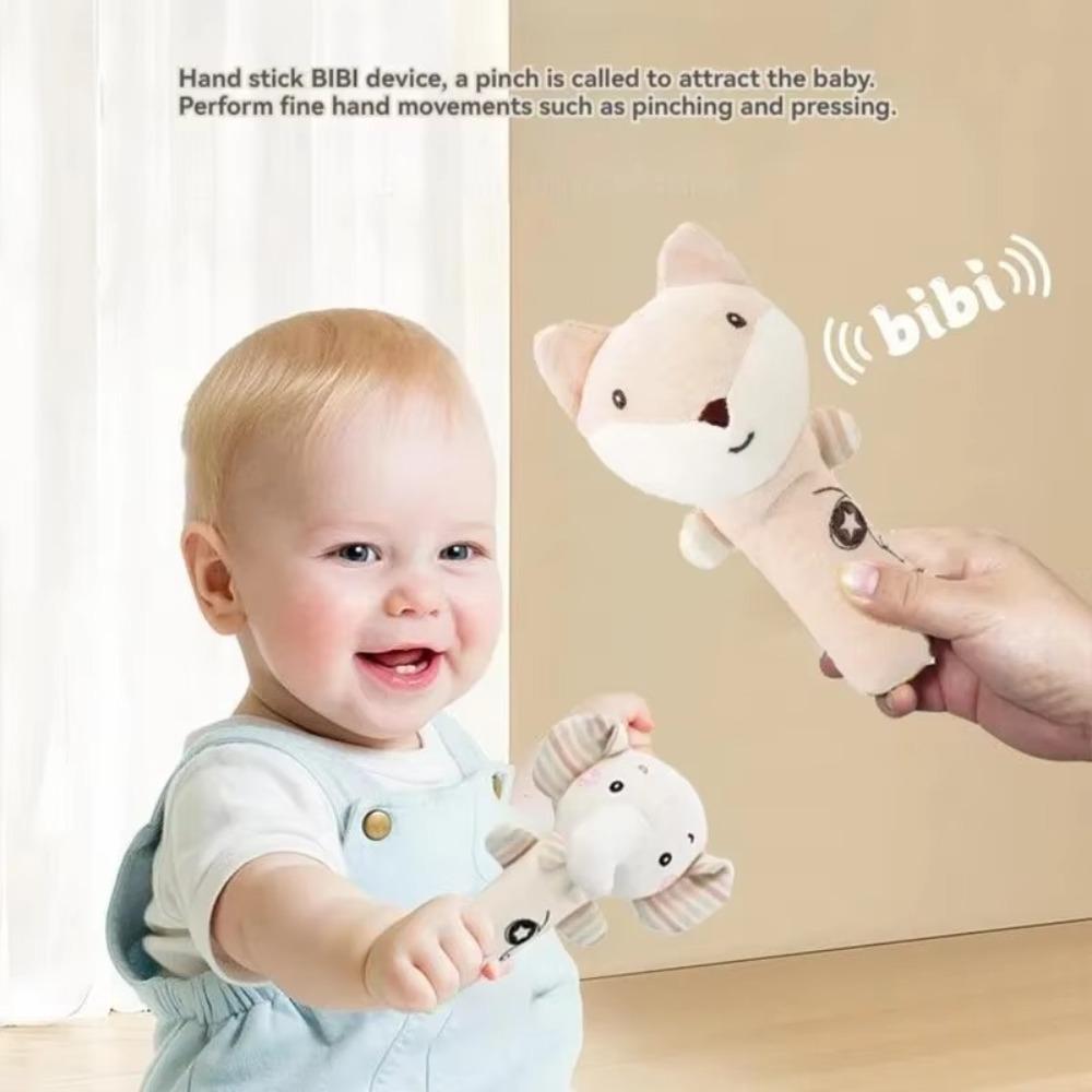 Cartoon Animals Newborn Comfort Toy Soft Infant Rattle Cute Baby Hand Shaker