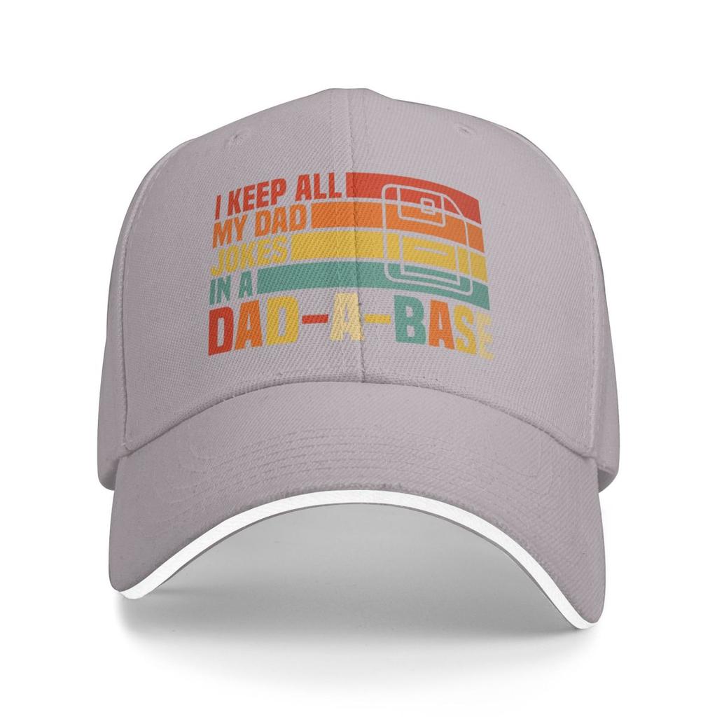 Baseball Caps I Keep All My Dad Jokes In A DadABase Fun Casquette Unisex Outdoor Summer Hats