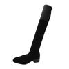 Autumn Fashion Thin Elastic Thin Boots Women's Knitted Color Matching Knee Piling Boots New Two-wear Socks Boots