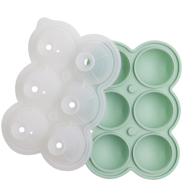 Vassoio per palline di ghiaccio in silicone con imbuto per whisky e vino
