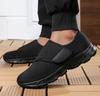 Large size mesh breathable shoes Velcro flat-soled single shoes Lightweight and comfortable shoes Men's and women's casual shoes