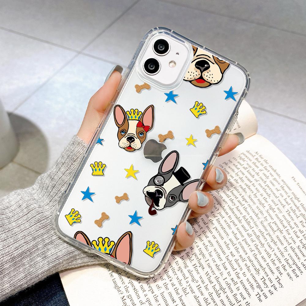 Cartoon Painting for iPhone17Pro for Apple 16 Air Cushion 15 Anti-drop 14 Transparent Mobile Phone Case Soft Case