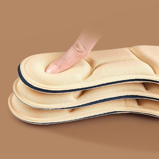 Unisex 5D Sponge Puff Sports Insoles Soft Absorption Pads Massage Insoles Arch Support Orthopedic Inserts for Running Basketball