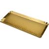 Antrader Hammered Rectangular Platter Serving Tray,Stainless Steel Decorative Storage Tray, Gold (10-Inch by 4-Inch)