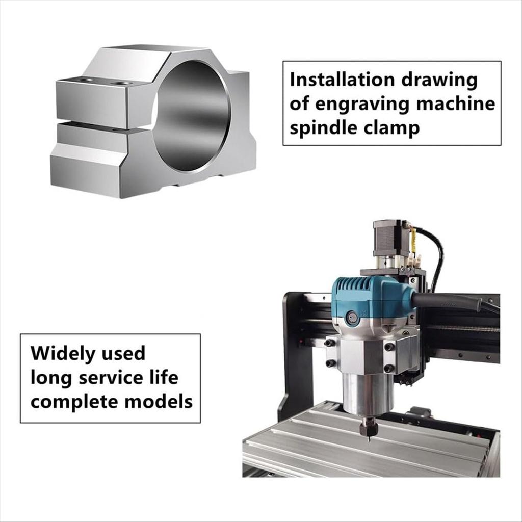 65mm CNC Spindle Motor Clamp Mounting Bracket,Spindle Motor Mount Support with 4pcs Screw, for CNC Router Engraving