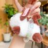 Soft Plush Tail Wagging Keychain Pull String Kitten Doll Pendant Plush Bag Ornament  Birthday Gifts