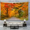 1pc Autumn Trees Road Maple Tapestry Wall Hanging, Room Decor, Bedroom Decor, Living Room Background, Natural Style Backdrop, Hanging Cloth Tapestry