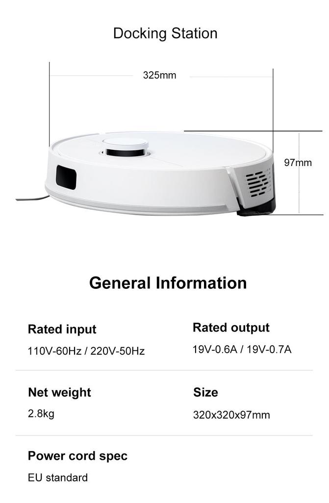 Liectroux M70 PRO Robot Vacuum Cleaner 4 Adjustable Levels 3-in-1 Sweeping, Vacuuming and Mopping 6500 Pa Suction Power