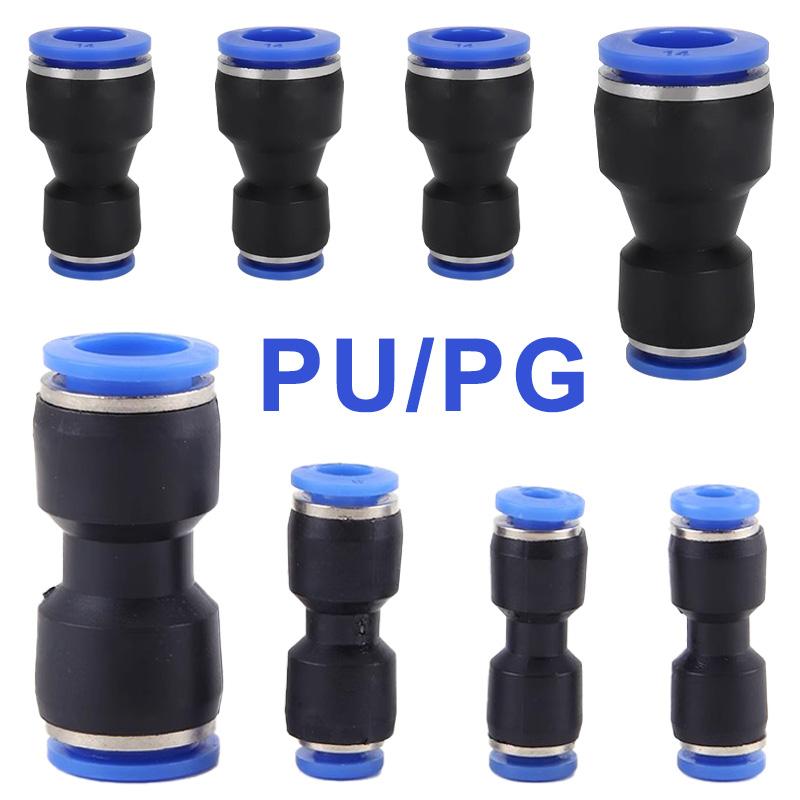 4/6/8/10/12/14/16mm PU PG Pneumatic Fitting Quick Push in Straight Gas Coupling Air Hose Tube PG PU Pneumatic Fitting Connector Fuel System Fittings7