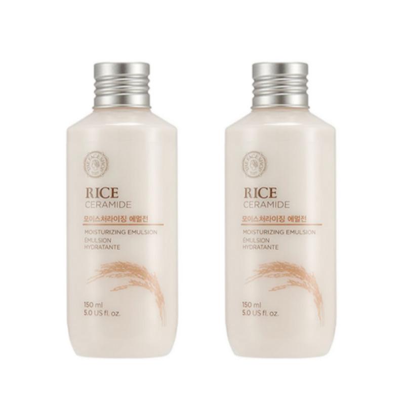 THE FACE SHOP Rice & Ceramide Moisturizing Emulsion 150ml × 2