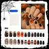 Halloween Glow In Dark Spider Pumpkin Bat Press On Nails For Women
