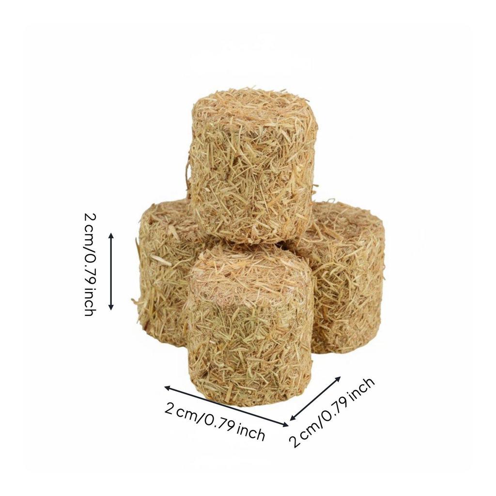 4 Pieces Miniature Hay Bale Realistic Effect Straw for Dollhouses