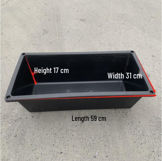 

Durable Vulcanized Rubber Trough: Multifunctional Feeder & Waterer, Flat Bottom, Also a Flower Pot