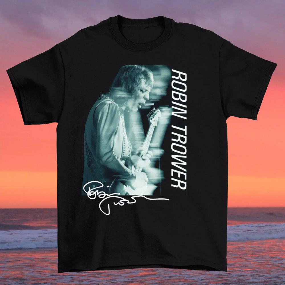 Robin Trower Live In Concert Signature T Shirt Full Size S5xl S