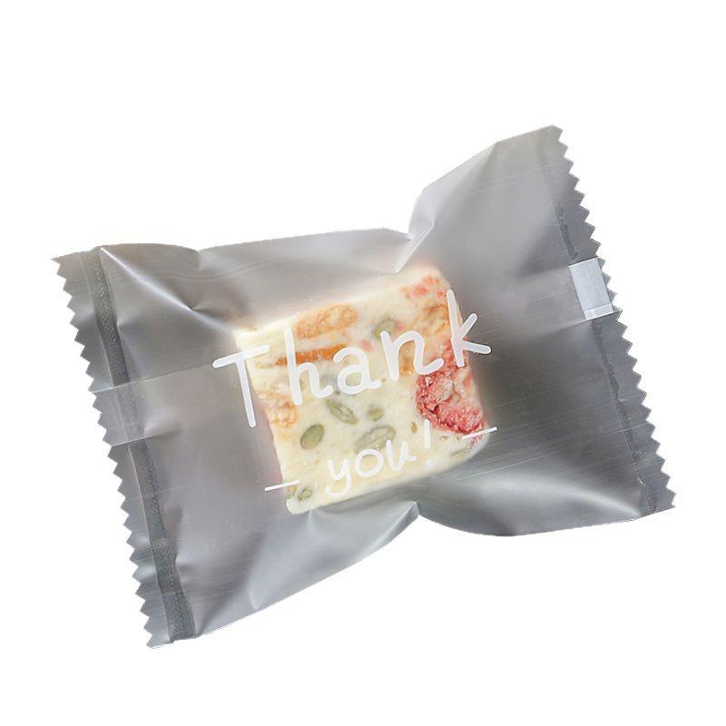 100 Stück Klare Mattierte Süßigkeitstüte Maschinensiegel Plastiktüten DIY Keks Nougat Verpackungsbeutel Backzubehör Gastgeschenke