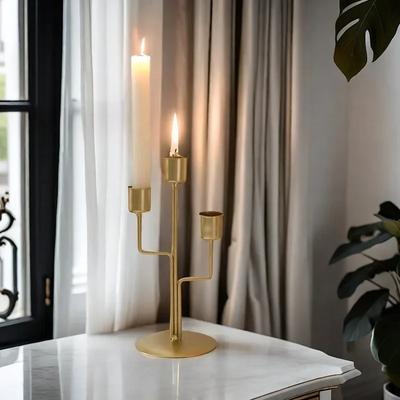 Metal Candle European Style Holders Simple Wedding Decoration Bar Party Living Room Decor Home Table Candlestick