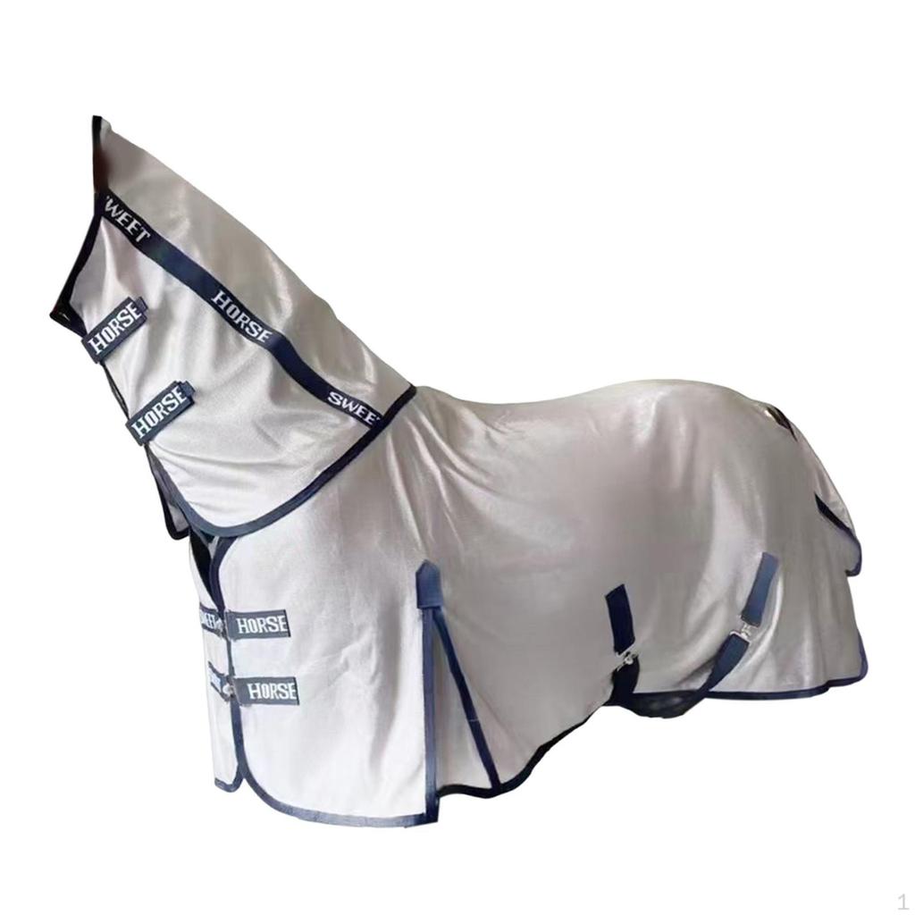 Breathable Unpadded Ventilated Horsefly Sheet for Neck Protection