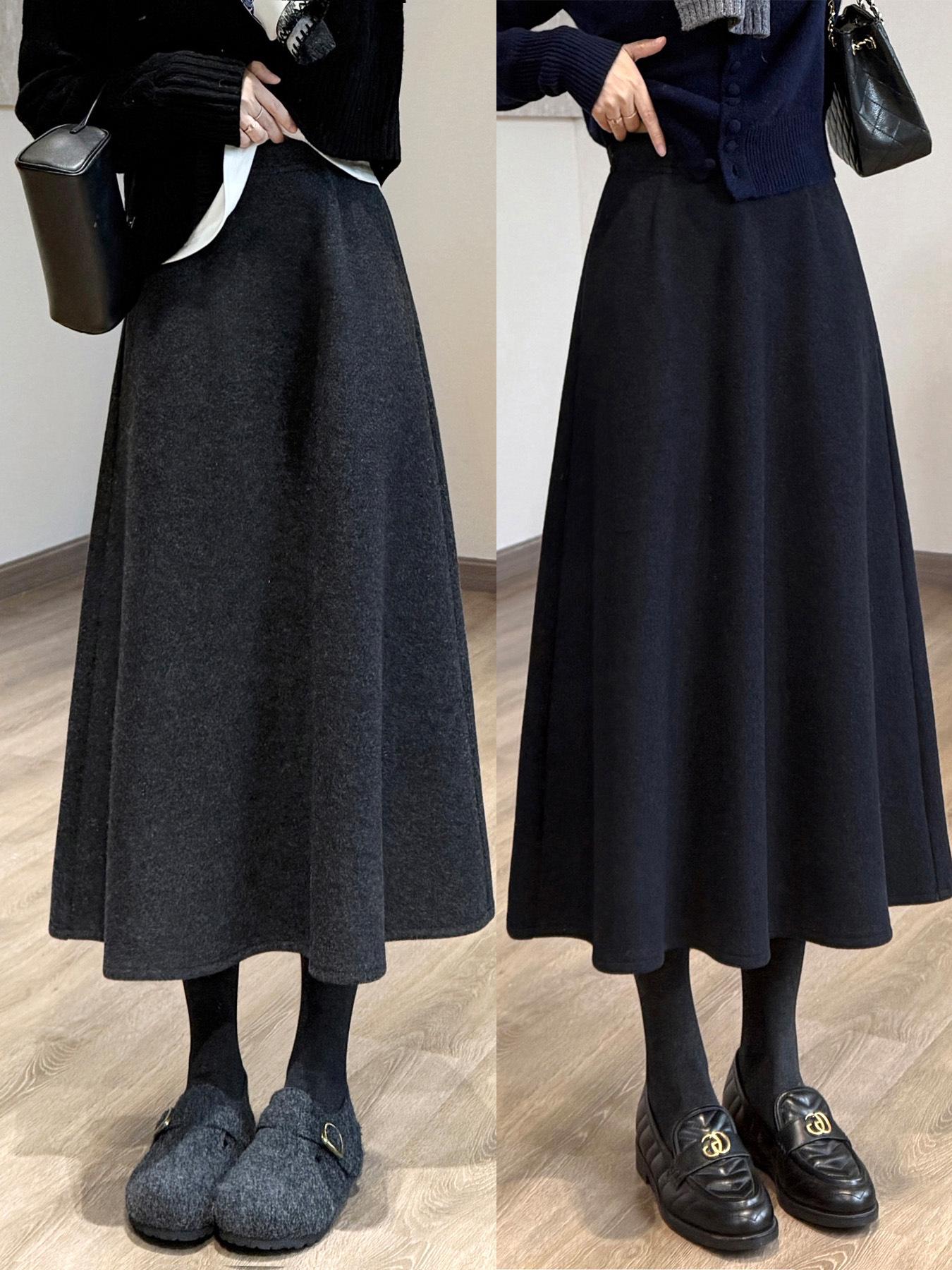 

Elegant Wool Umbrella Skirt - Warm, Flattering, Minimalist Design in Two Lengths XL