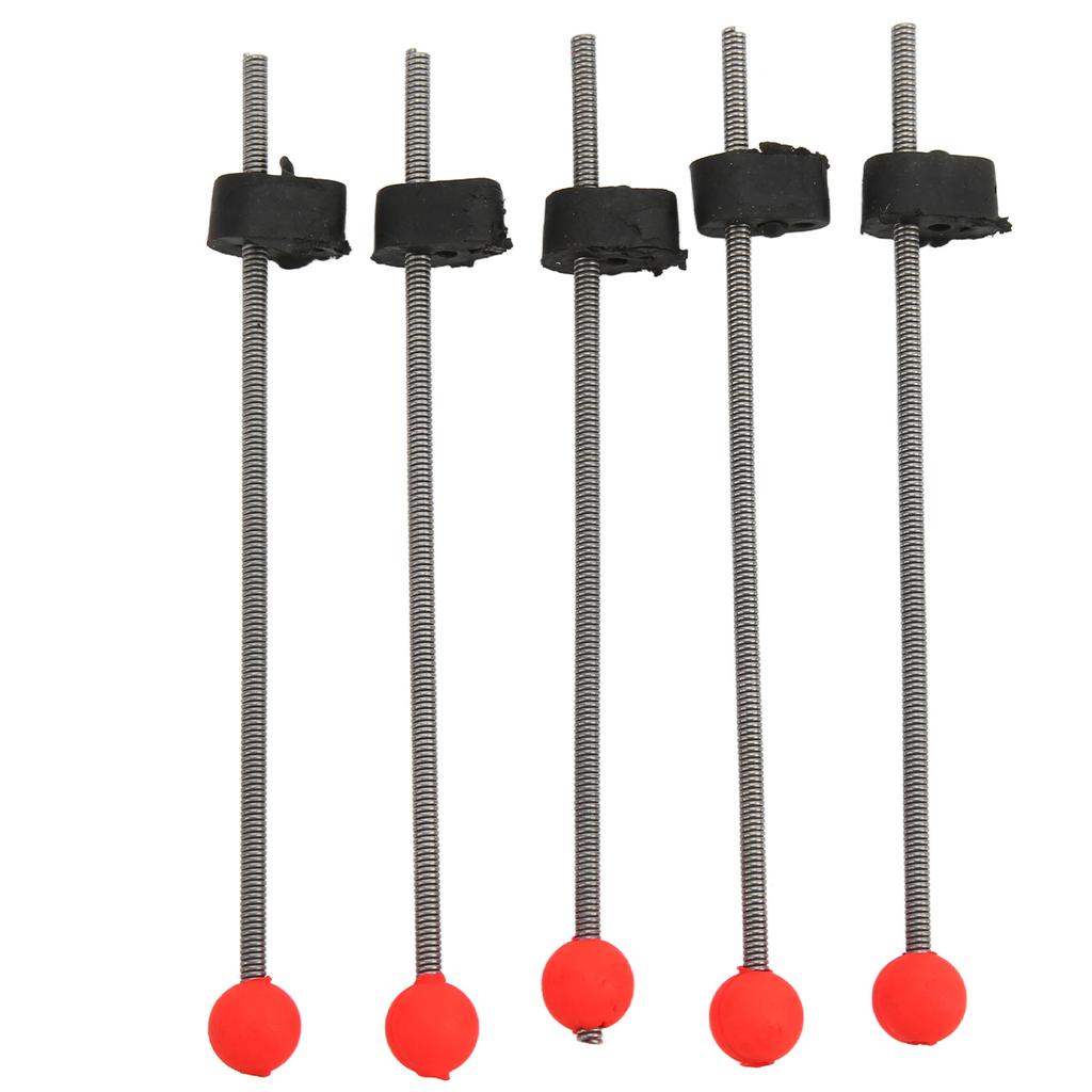 5PCS Mini Winter Ice Fishing Rod Top Tip Portable Outdoor Fishing Rod Red Ball Spring Tips