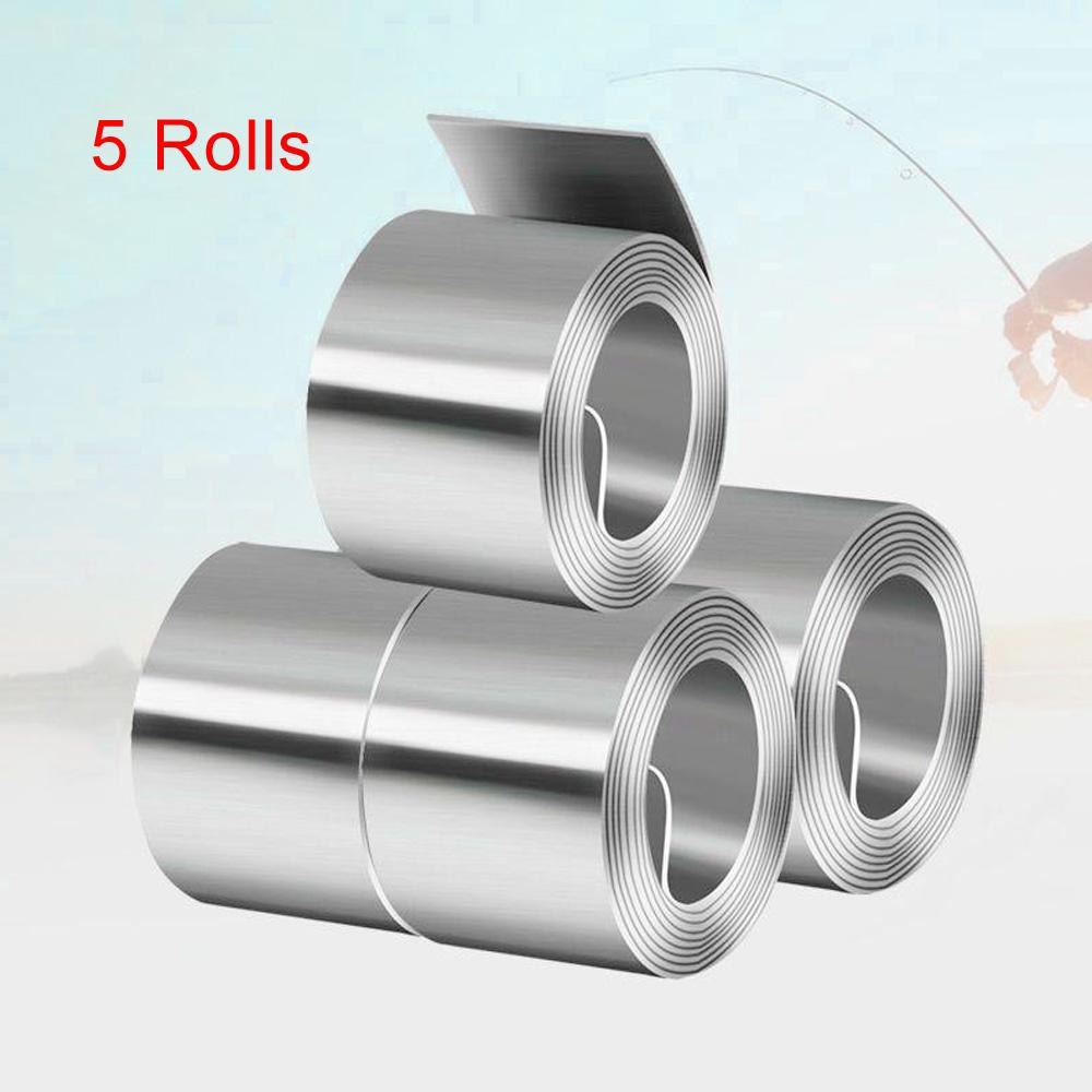 5 Rolls Fishing Soft Lead Sheet 0.3mm 0.4mm 0.5mm 0.6mm Sheet Strip Sinkers Weights Fishing Sinkers Clip Tackle Fishing Accessories Supplies