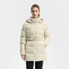 Fila Fitness Classic Comfortable Versatile Casual Sports Warm Mid-Length Down Jacket Women Outerwear A11W541910FLK