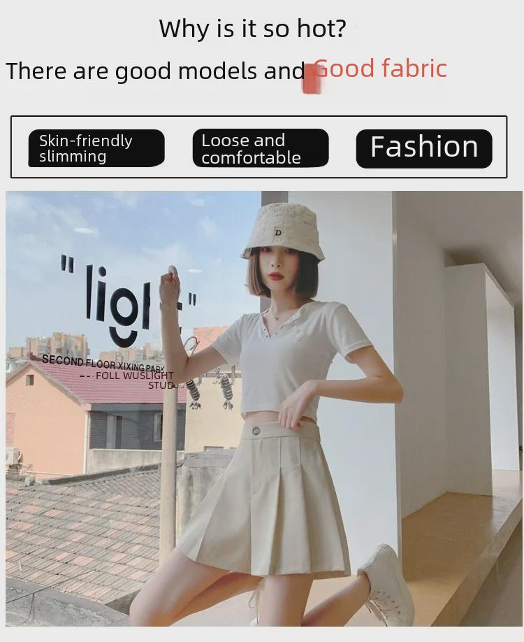 Women's Summer Wide-Leg A-Line Pleated Shorts, 2023: Slim, Loose Fit, Elastic Waist, Large Size Casual Pants