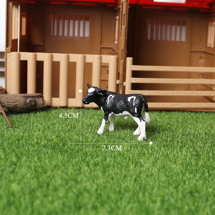 Simulering Gård Verden melkeku Storfe Okse Kalv yak Moskusokse Pedagogisk dyremodell figur leketøy hjemmedekor Gave Til Barn