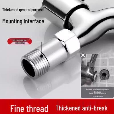 All-Copper Slow/Fast Open 4-Point Cold Water Bathroom Faucet