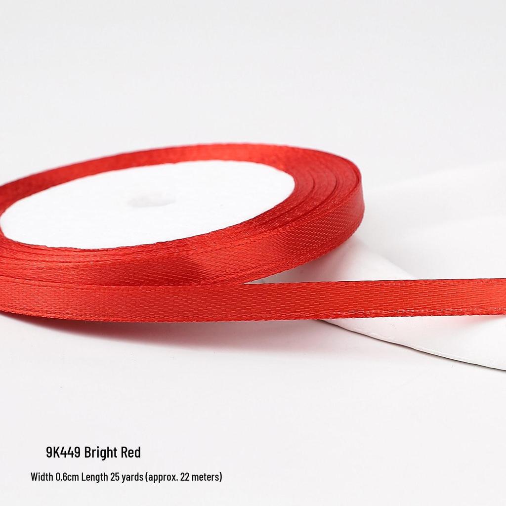 Festive Red Satin Ribbon for New Year, Weddings, Candy Ties, Balloons & Lanterns