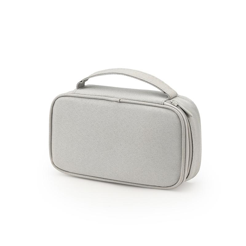 

1 шт. Большая вместительная сумка для хранения цифровых аксессуаров, сумка-клатч, многокарманная, водонепроницаемая ткань, подходит для улицы, путешествий, офиса светло-серый