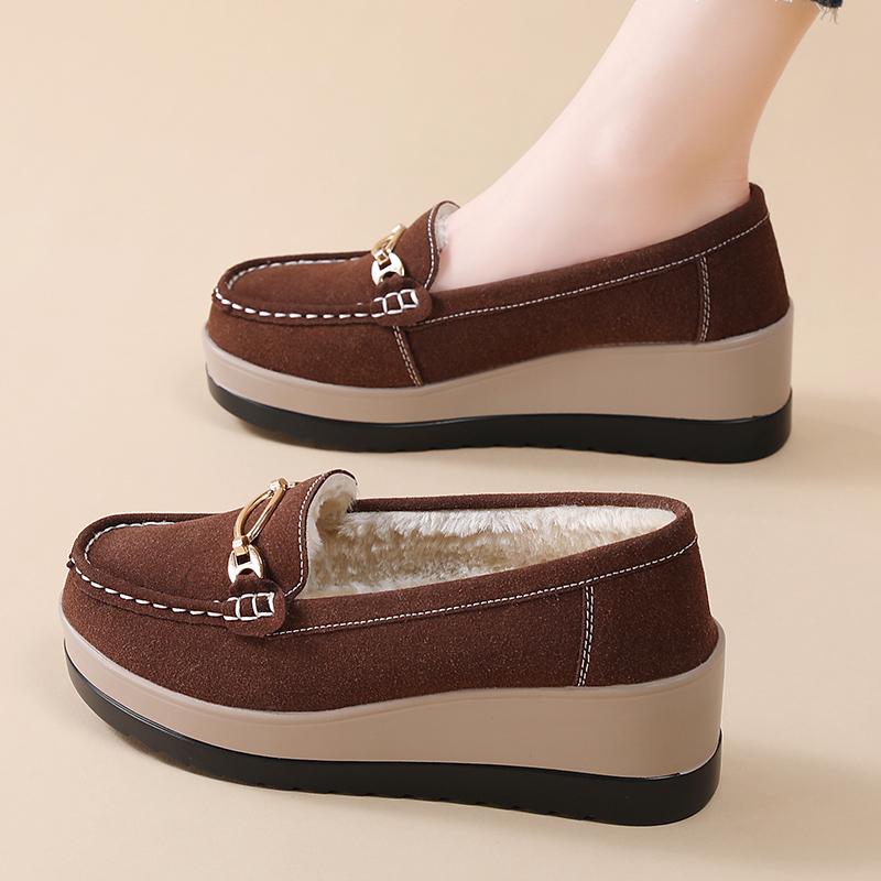 Женские мокасины на платформе женские туфли-криперы кофейные туфли на толстой подошве повседневные туфли без застежек увеличивающие рост полуботинки EU 39 2923₽