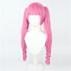 2 Styles Perona Cosplay Wig Anime Long Pink Curl With Ponytails Heat Resistant Synthetic Hair Cosplay Costume Wigs + Wig Cap
