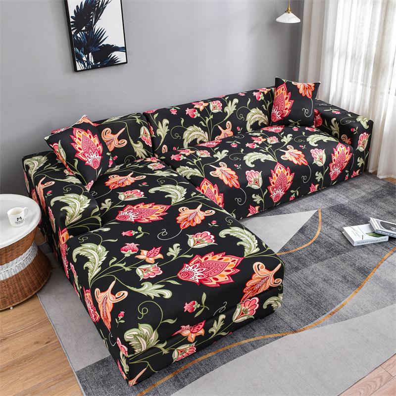 Geometric Sofa Covers For Living Roomastic Corner Couch Cover Sectional Corner L Shaped Chaise Longue Slipcover Funda De Sofá