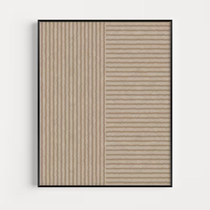 Modern Neutral Abstract Poster Wall Art Set of 3 Simple Line Print Posters Beige Minimalist Wall Art Decor for Living Room