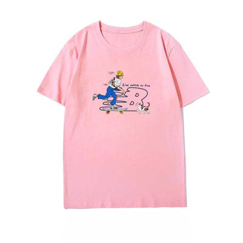 Summer Fashion Trend New Brand Men's and Women's Short Sleeve T-shirt High-end Fashion Brand 100% Cotton Printed T-shirt