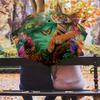 Tiger Parrot  Pattern, Automatic Folding Umbrella, Portable and Foldable Design, 8 Ribs, a Christmas or Birthday Gift.