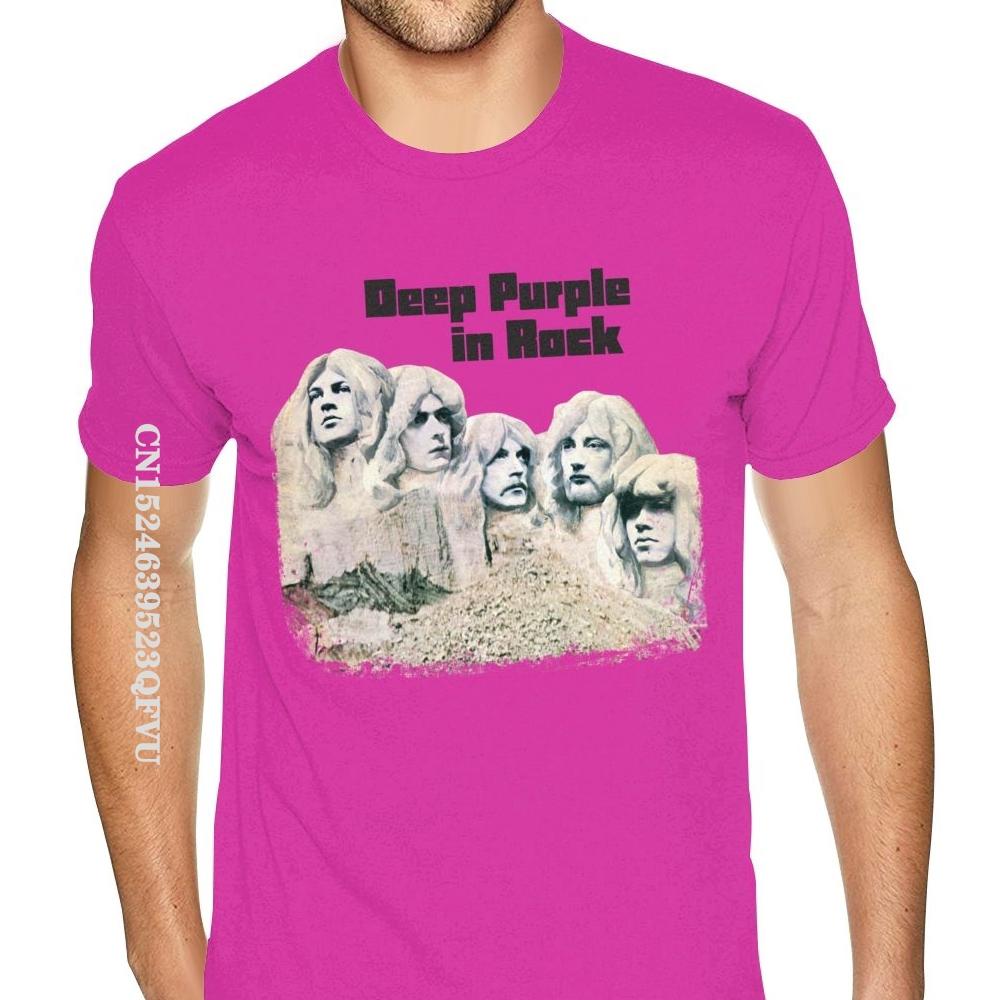 Bawełniana koszulka Deep Purple In Rock Plus Size Boyfriend's Port Koszulki Normalne Męskie Koszulki Najnowsza Bawełniana Koszulka Grupa