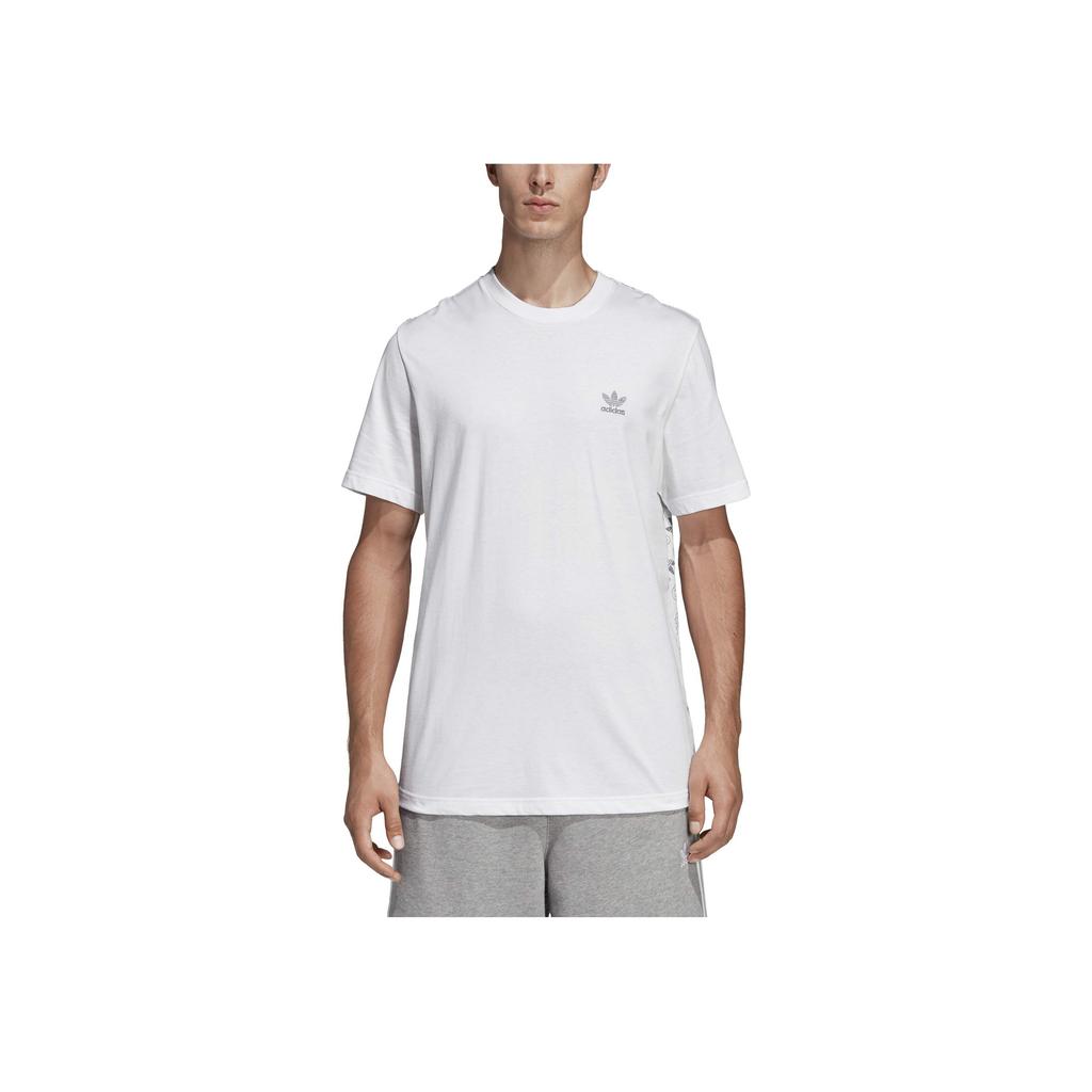 Adidas Originals Monogram Tee Logo Round Neck Short Sleeve T-Shirt Men Tops White DV2034