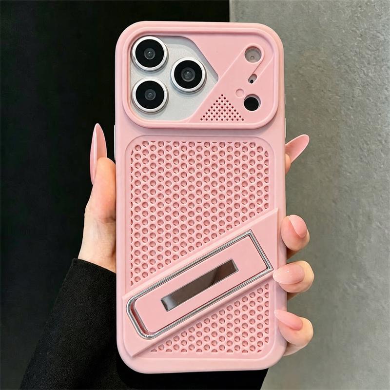 Luxury Heat Dissipation Stand Phone Case For iPhone 17 13 12 11 14 15 16 Pro Max Instantly Transform Into 17Promax Bumper Cover