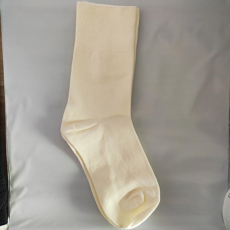 Female Summer Solid Color Breathable Anti Pilling Boneless Moon Tube Stack Socks