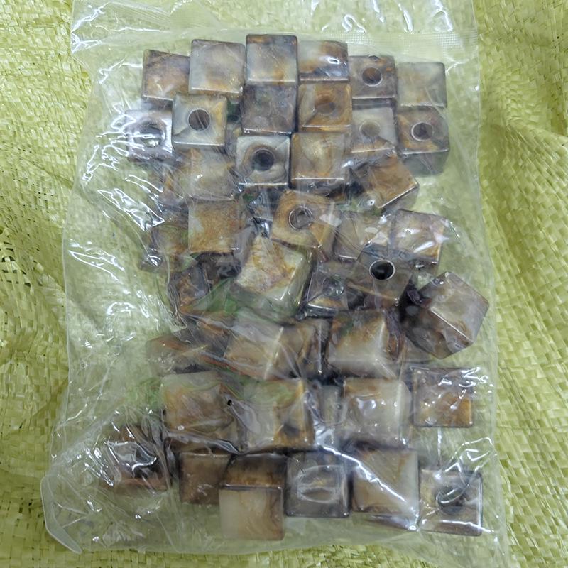 20mm Acrylic Large Hole Square Beads for DIY Jewelry, Flower Shoes, and Bag Chains