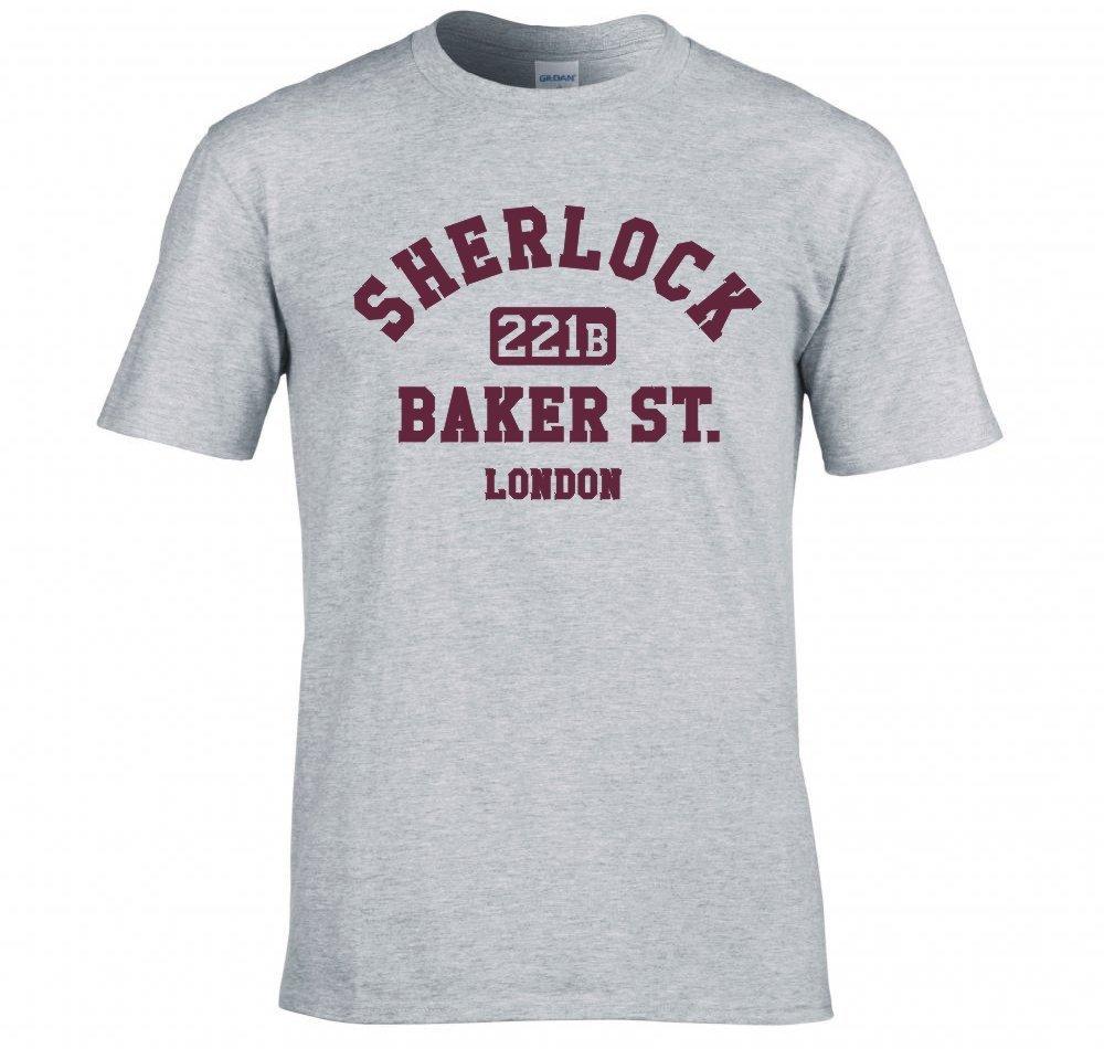 Sherlock Holmes 221b Baker St London T Shirt New