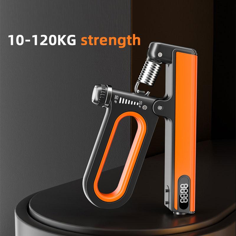 Best Adjustable Digital Counter Electrical Metal Steel 100kgs Hand Grippers Strengthener for Arm Exercise Black Color