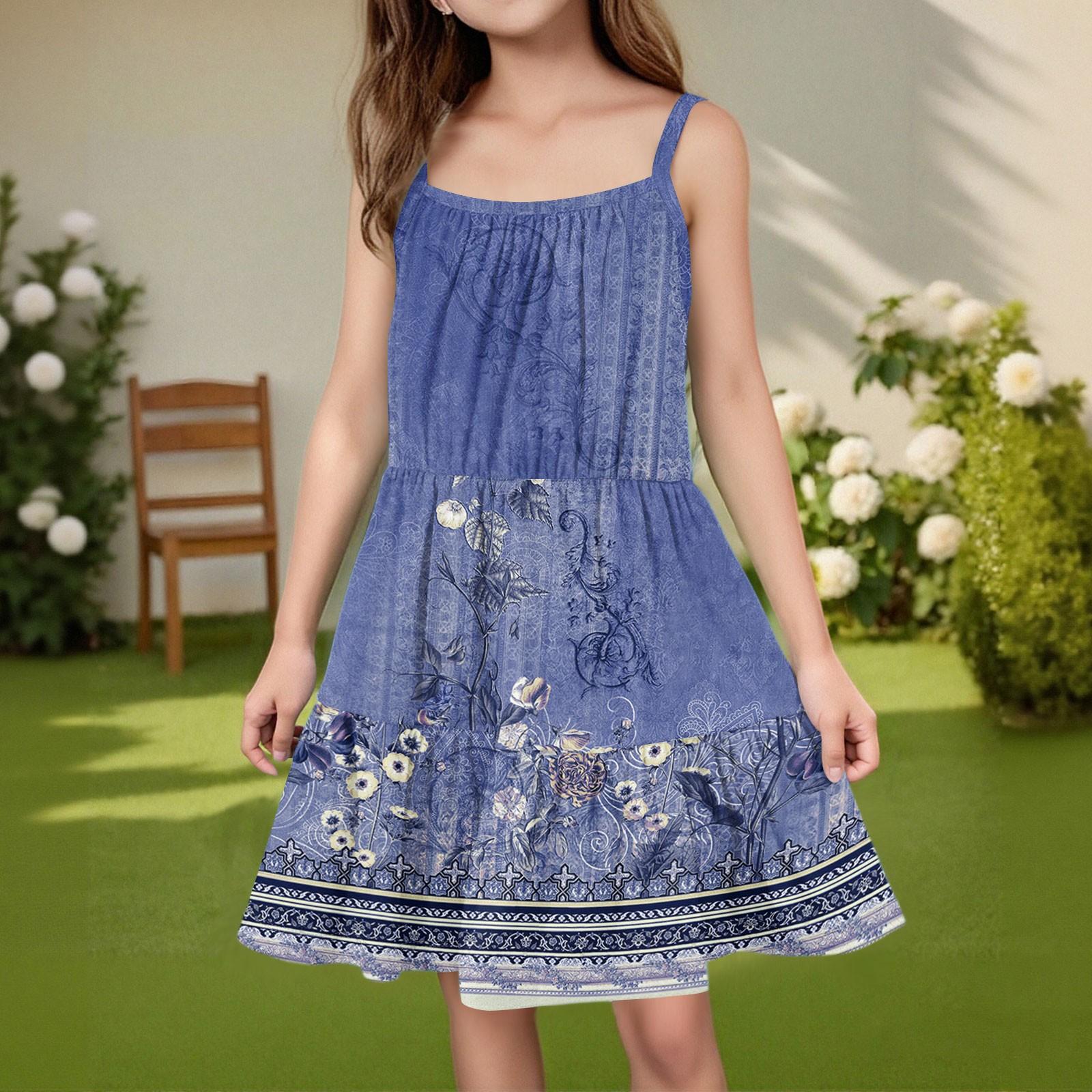 

Детское летнее повседневное модное платье без рукавов с круглым вырезом 160 фиолетовый