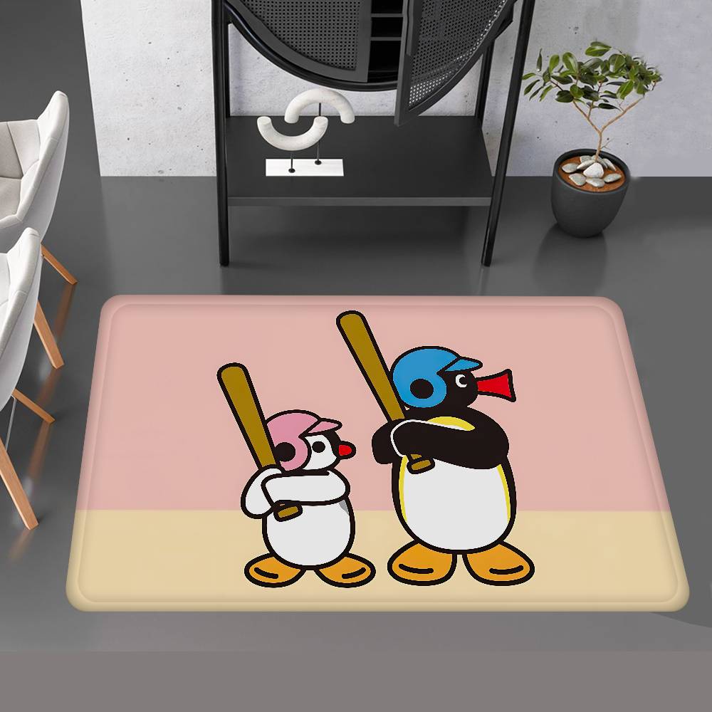 Funny P-PinguS Cute Cartoon Entrance Door Mat Nordic Style Home Doormat Bathroom-Toilet Mats Bedroom Hotel Decor Mat